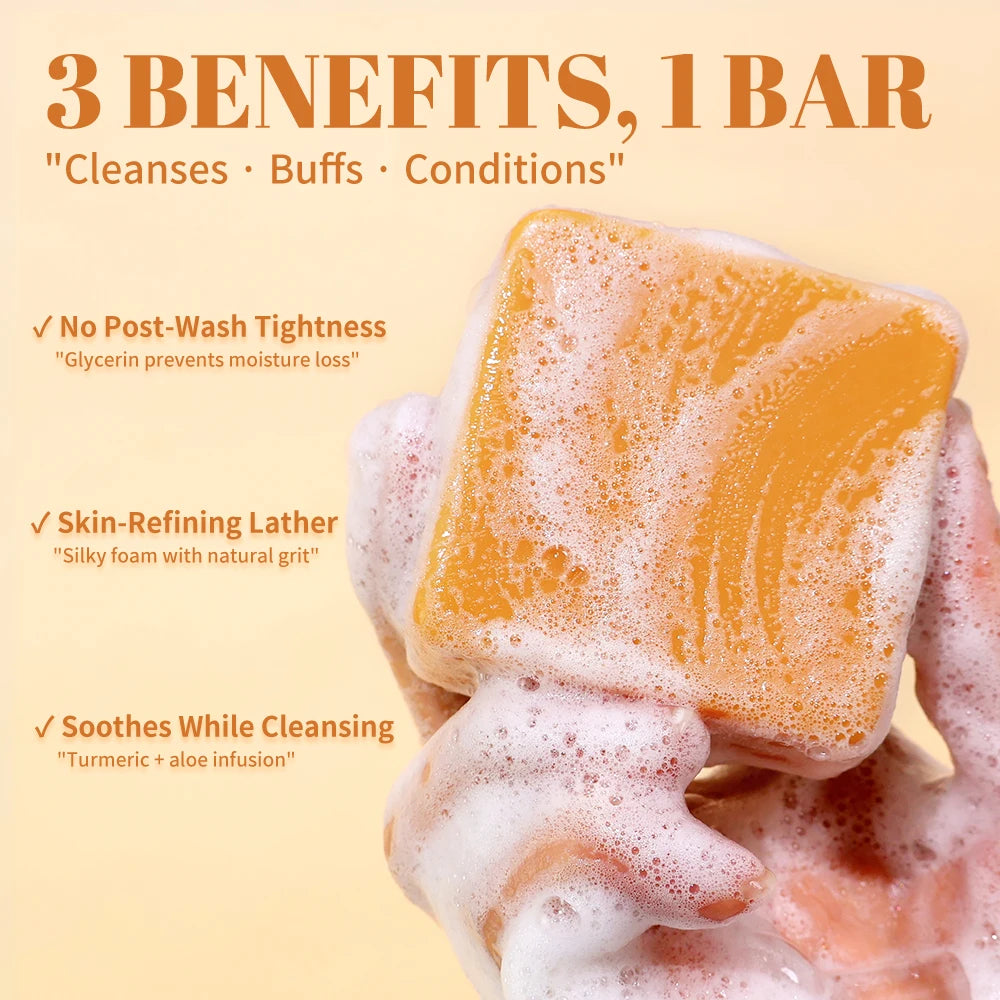 LIYALAN 2pcs Turmeric Soap
