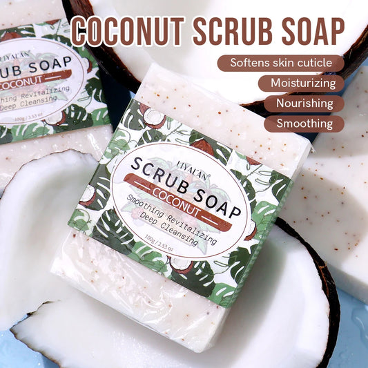 LIYALAN Handmade Coconut Scrub Soap