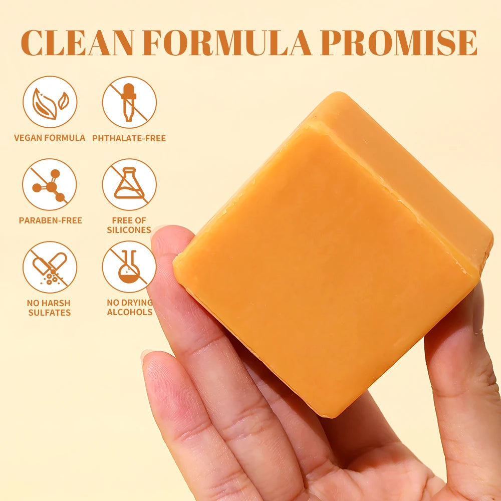 LIYALAN 2pcs Turmeric Soap