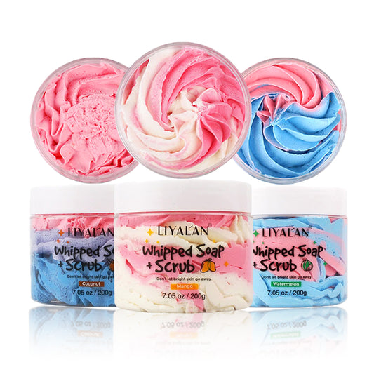Coconut Mango Watermelon Colorful Whipped Soap