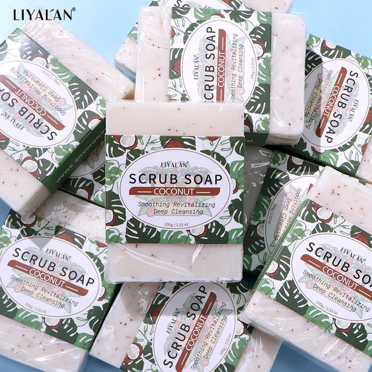 LIYALAN Handmade Coconut Scrub Soap