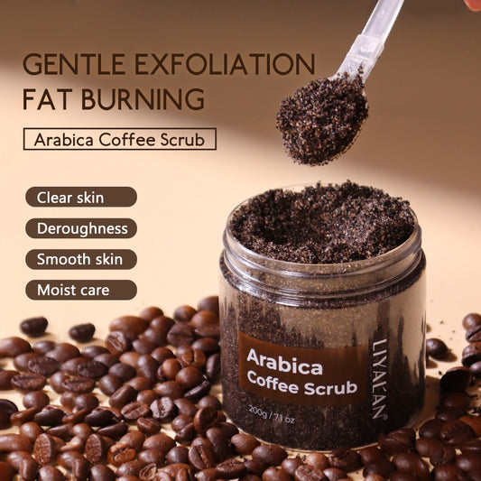 Natural Coffee Body Scrub Organic Vitamin E  Exfoliator Anti Cellulite Stretch Marks