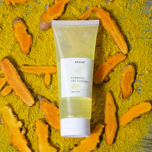 Turmeric Facial Cleanser Gel Foam Hydrating Oil Control Anti-Acne Herbal Face Wash