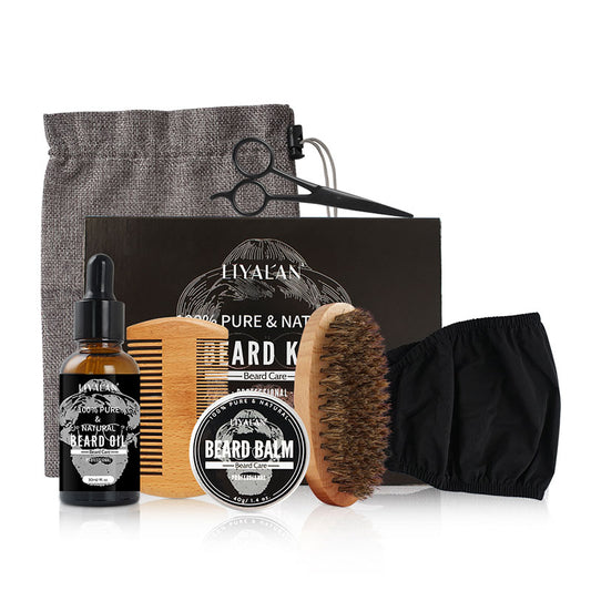 7pcs beard care beard growth kit beard grooming kit for men